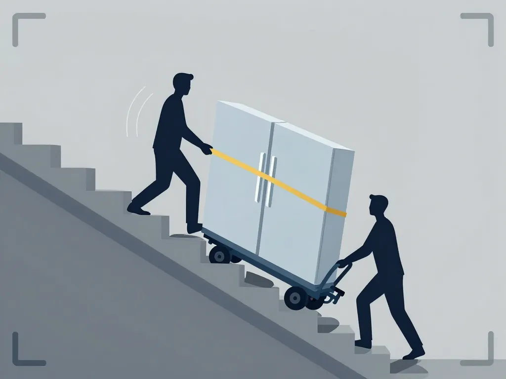 Transport et escaliers, poids d un frigo américain