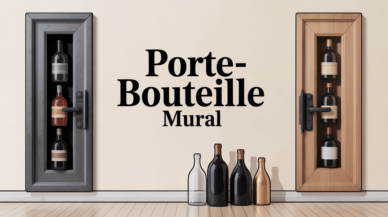 porte bouteille mural design avec options métal, bois et supports invisibles