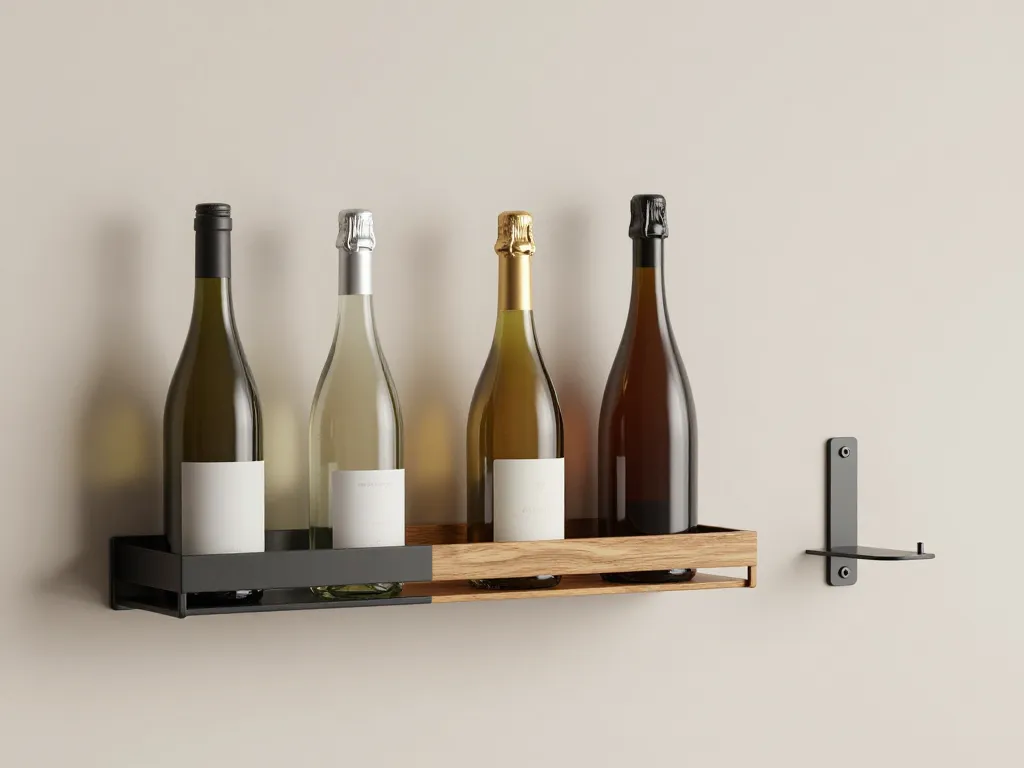 comparatif porte bouteille mural métal, bois et supports invisibles