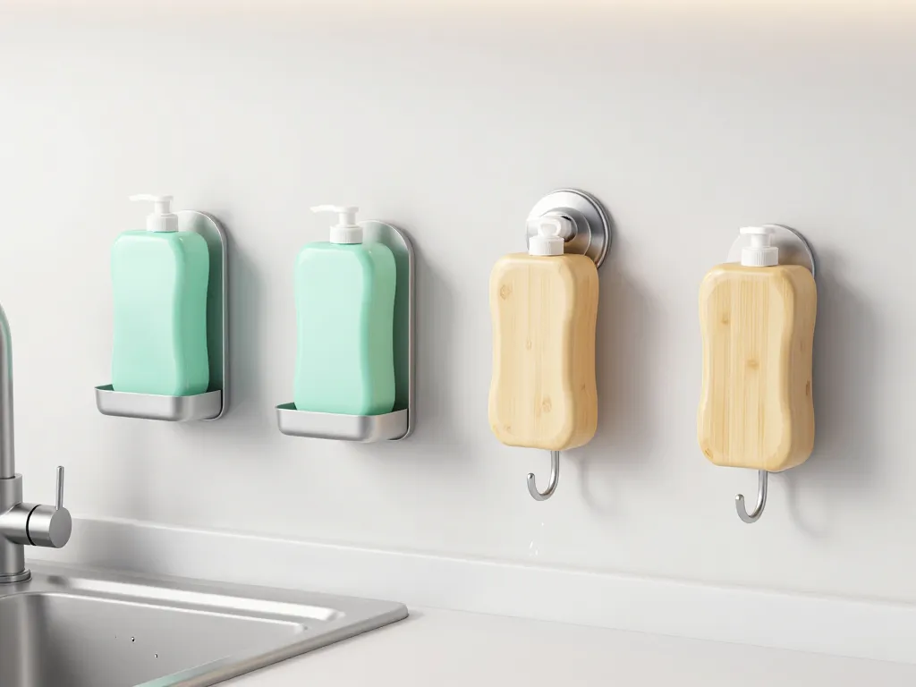 porte-savon cuisine mural à poser ventouse crochet