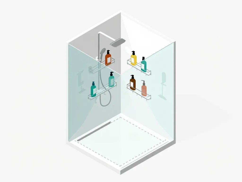 serviteur de douche placement sur et espace optimise