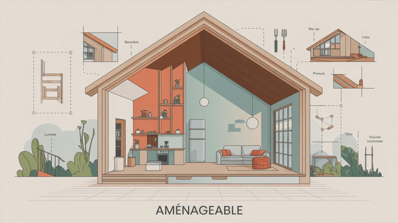 illustration grenier aménageable pièce habitable