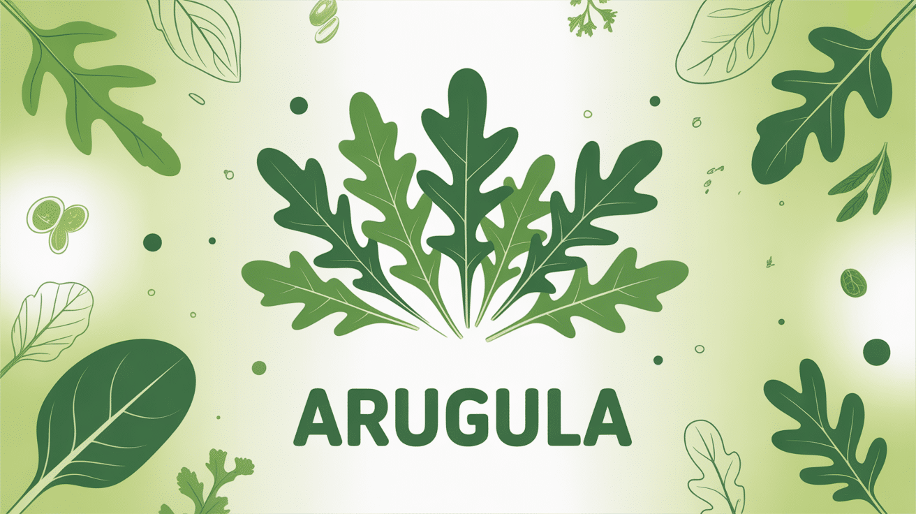 illustration moderne arugula salade verte