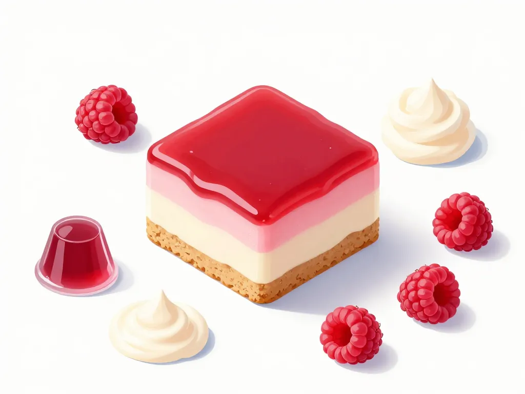 diagramme bavarois framboise, couches et ingrédients clés