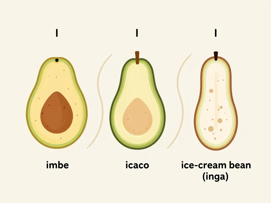 fruit en i imbe icaco inga visuels croisés