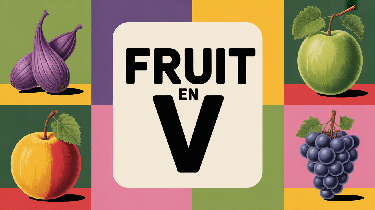 fruit en v sur table colorée illustration moderne