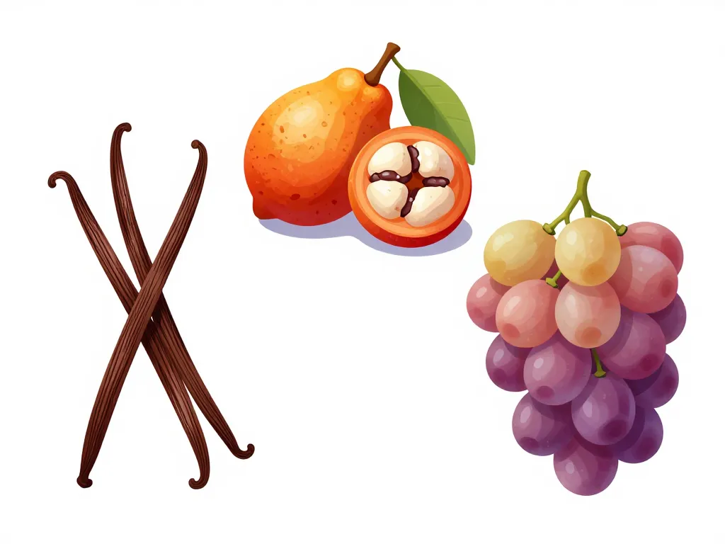 fruits en v voavanga vanille vigne illustrés