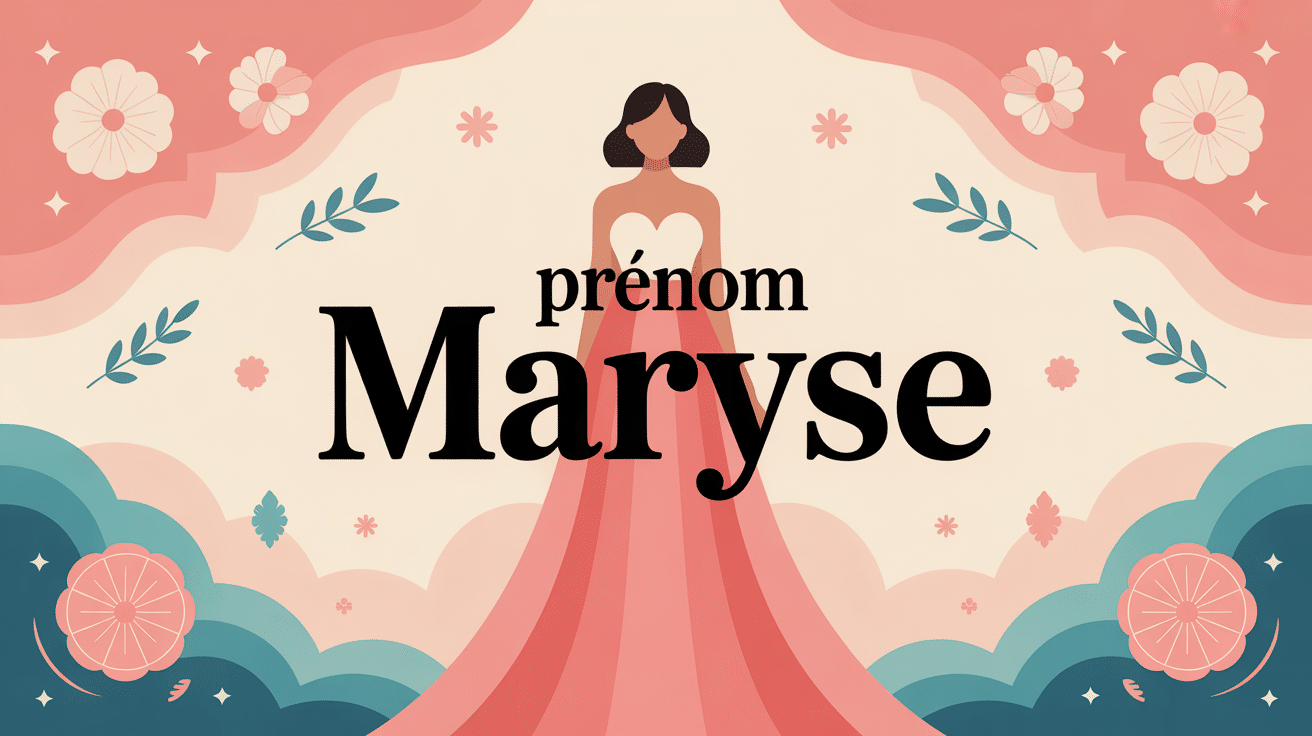 prénom maryse silhouette rétro vectorielle ambiance pastel
