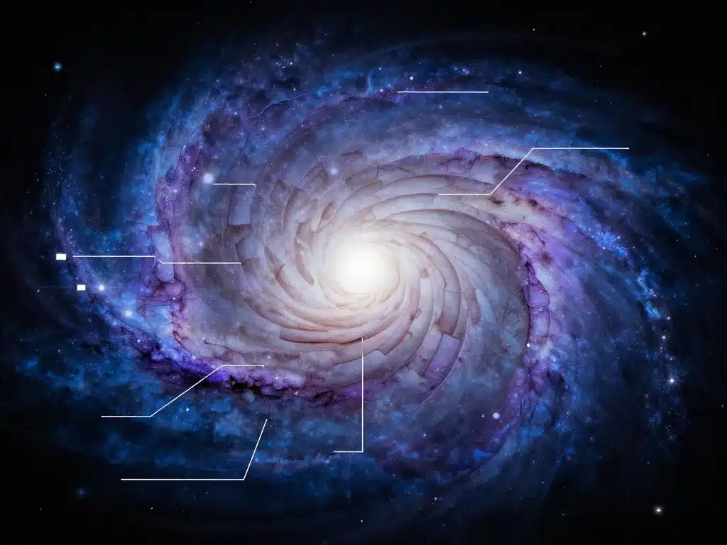 diagramme milky way galaxie spirale vue de dessus
