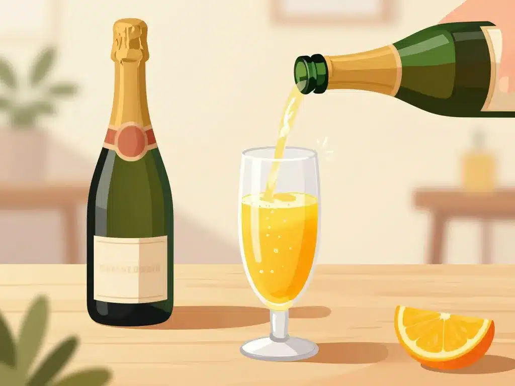 ingrédients mimosa cocktail champagne jus d'orange