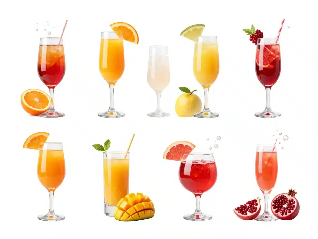 variantes mimosa cocktail jus fruités et bulles