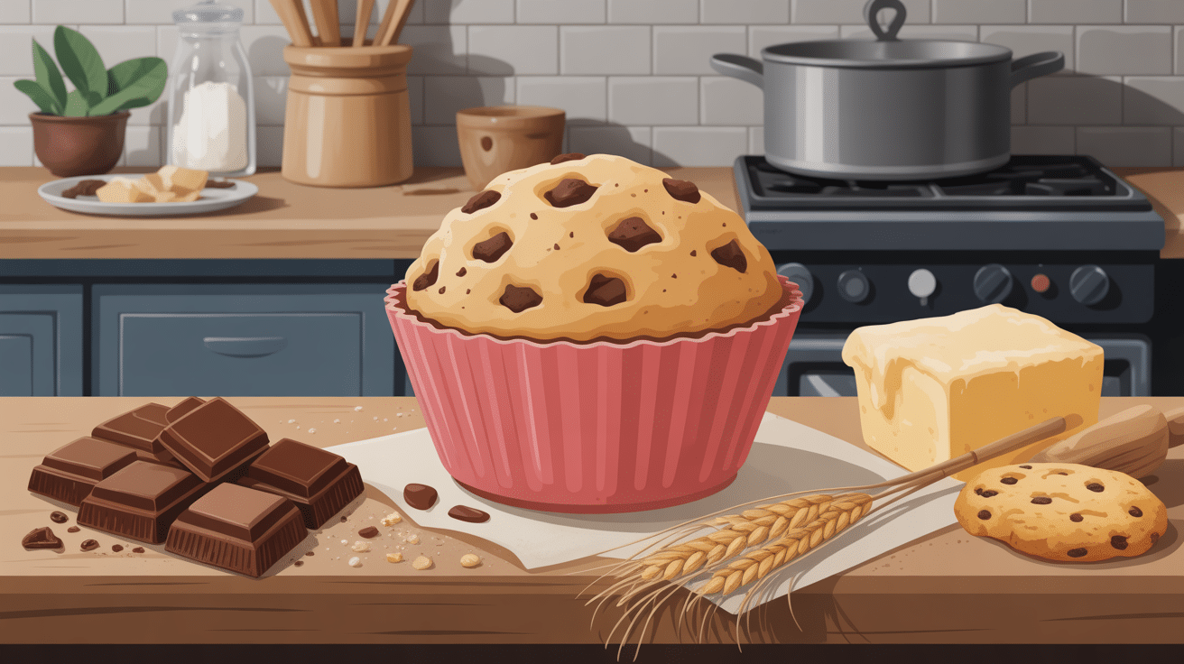 illustration pate a cookie crue bol et ingredients