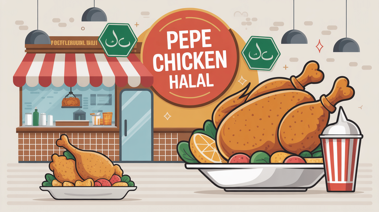 illustration restaurant pepe chicken halal moderne