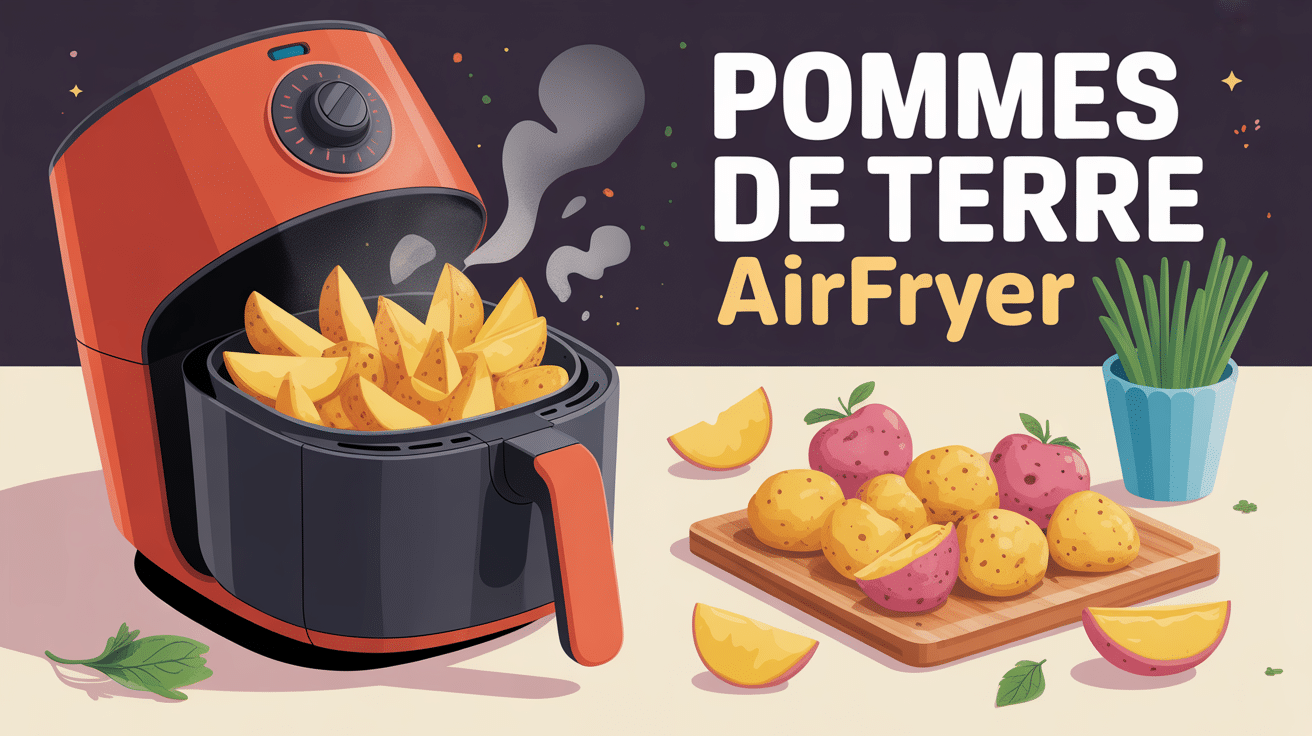 pomme de terre airfryer dorées et croustillantes illustration