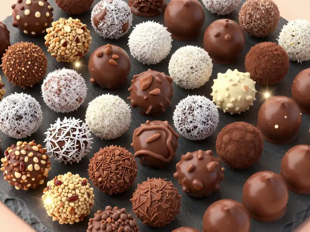 recette truffe chocolat assortiment avec enrobages variés