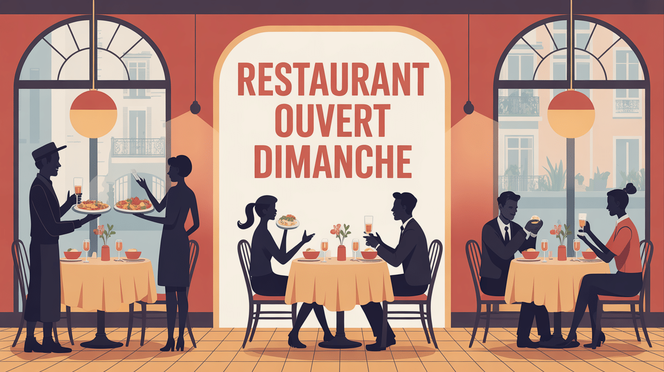 restaurant ouvert dimanche illustration conviviale salle chaleureuse