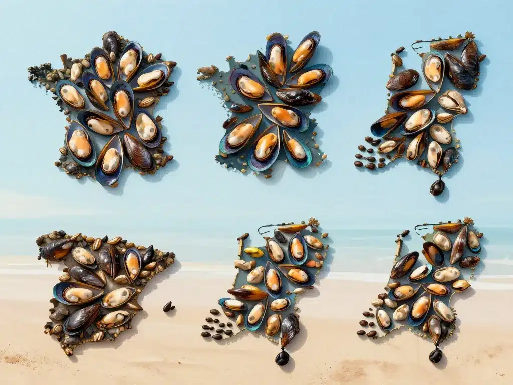 Origines et périodes clés saison des moules France Espagne Hollande