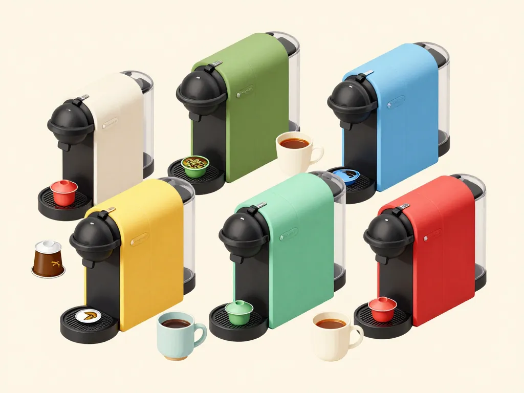 Scène choix machines Special T et capsules variées