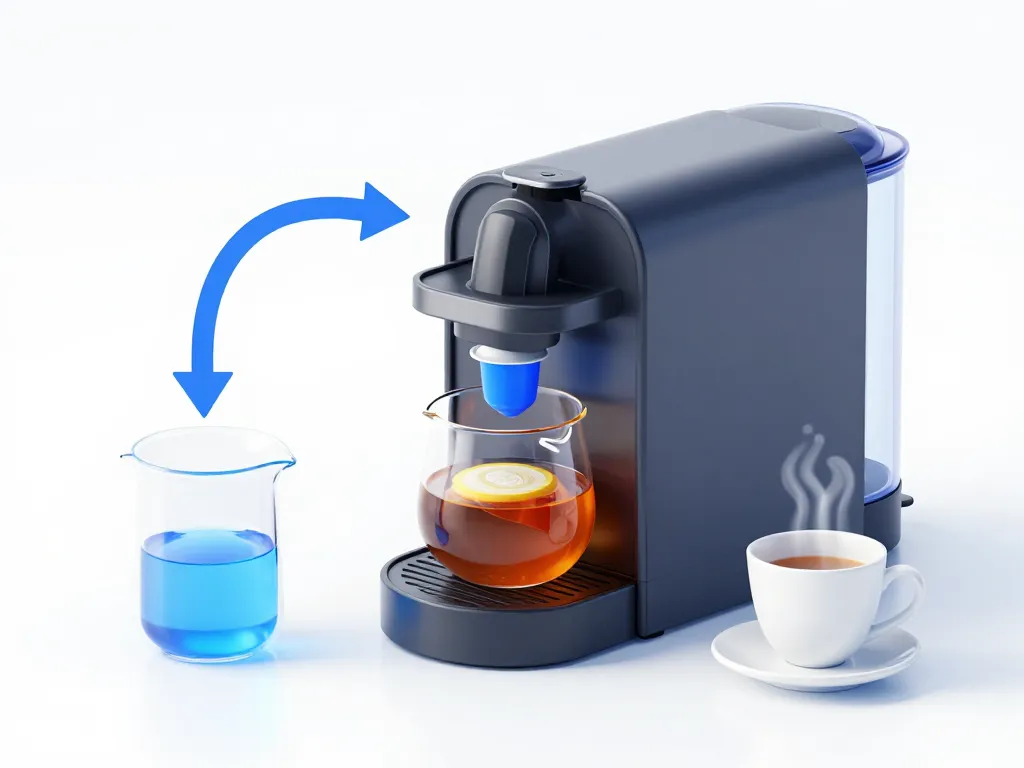 Diagramme fonctionnement machine Special T avec capsule et tasse