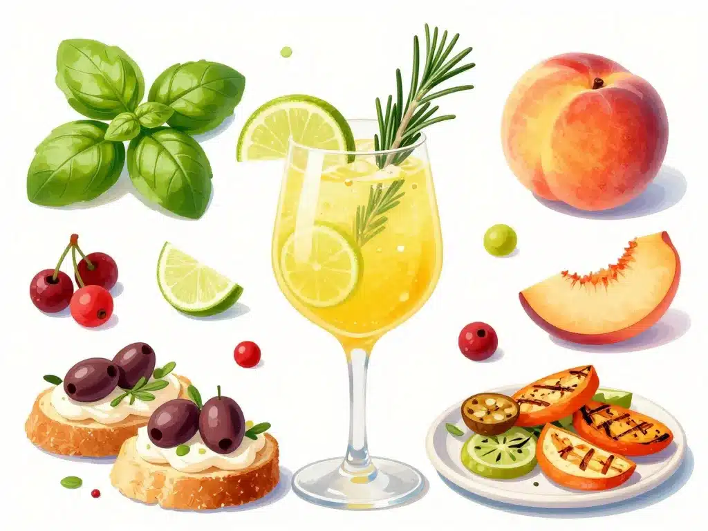 illustration variantes spritz limoncello et associations gourmandes