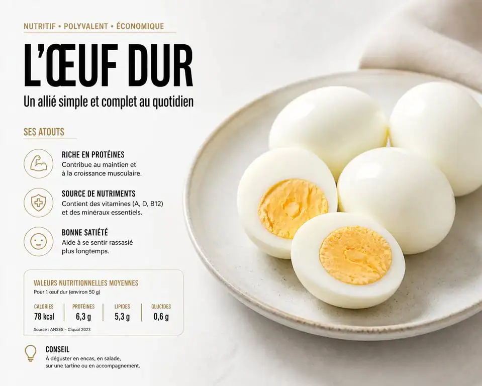 Œufs durs parfaitement cuits et écalés pour une recette réussie