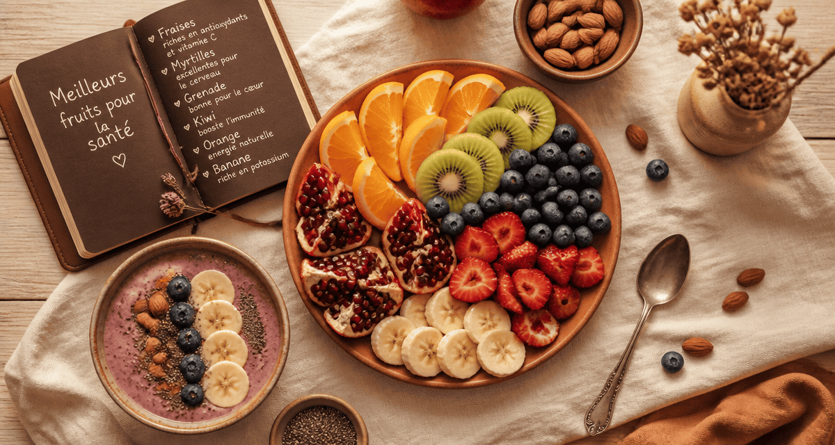 meilleurs fruits pour la sante assiette de fruits variés