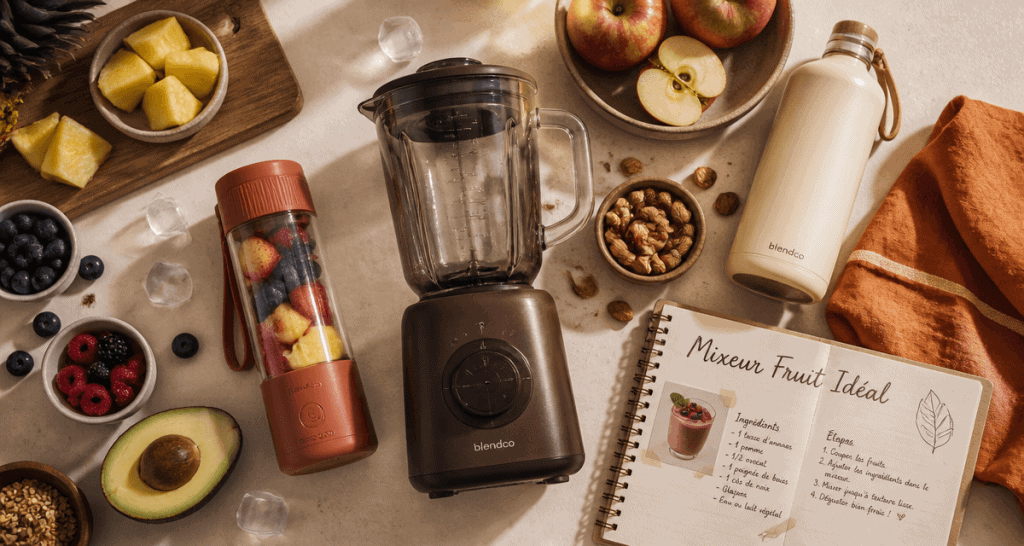 mixeur fruit portable et domestique avec fruits