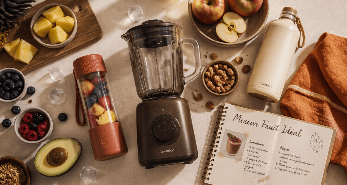 mixeur fruit portable et domestique avec fruits