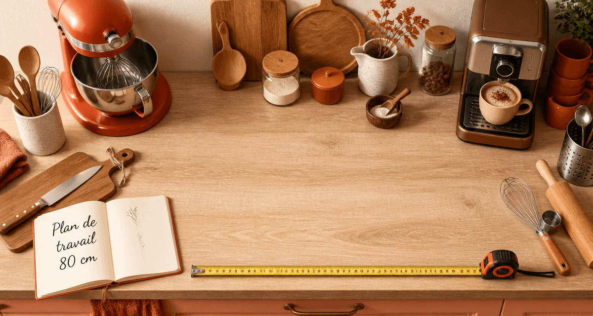 plan de travail 80 cm de profondeur en cuisine