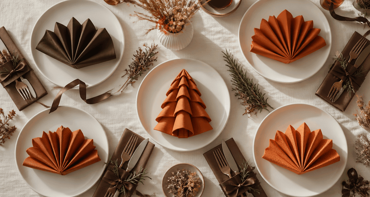 Pliage en serviette en papier facile sur table brunch