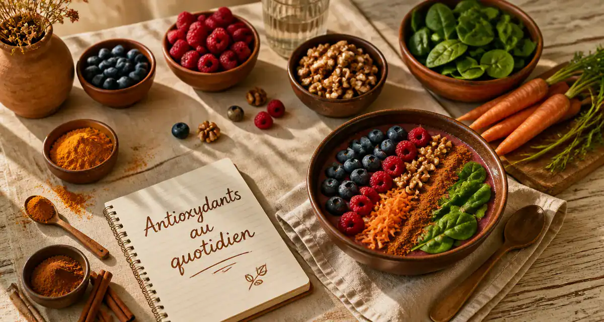 aliments riches en antioxydants myrtilles noix épinards