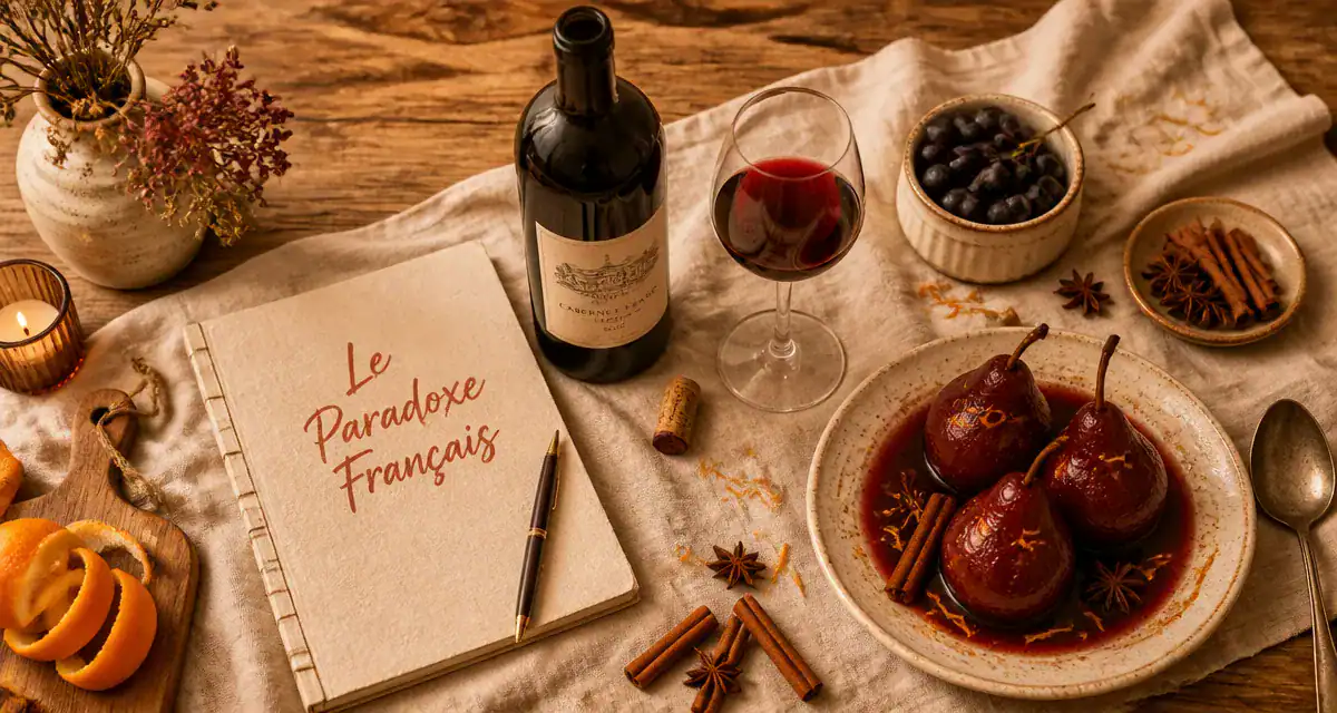 Bienfaits du vin rouge sur une table conviviale