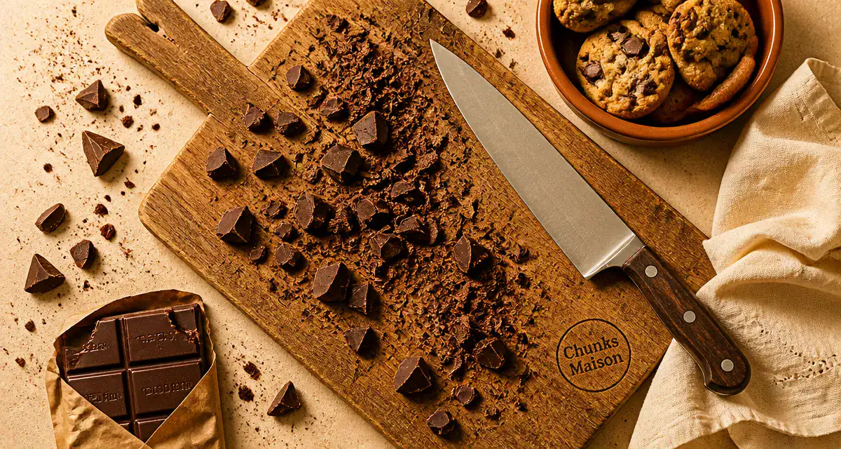 comment casser une tablette de chocolat en pepites sur planche