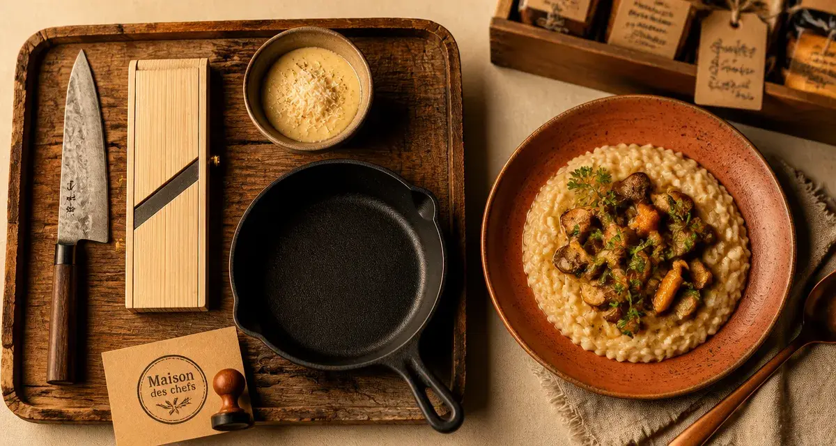 Maison des chefs : table d’exception et boutique d’expert, ustensiles et risotto