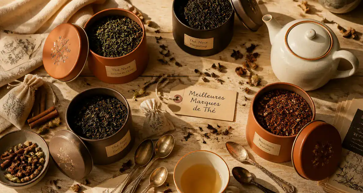 meilleur marque de thé boîtes artisanales et théière