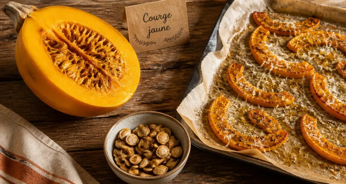 Recette courge jaune rôtie, chair fondante au four