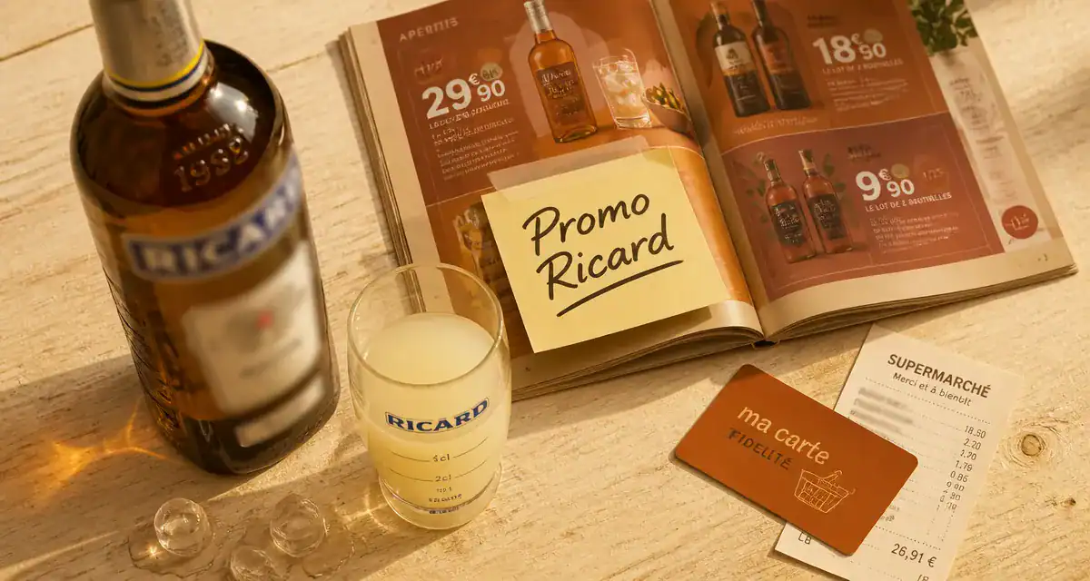 ricard en promotion cette semaine sur table avec catalogue et ticket