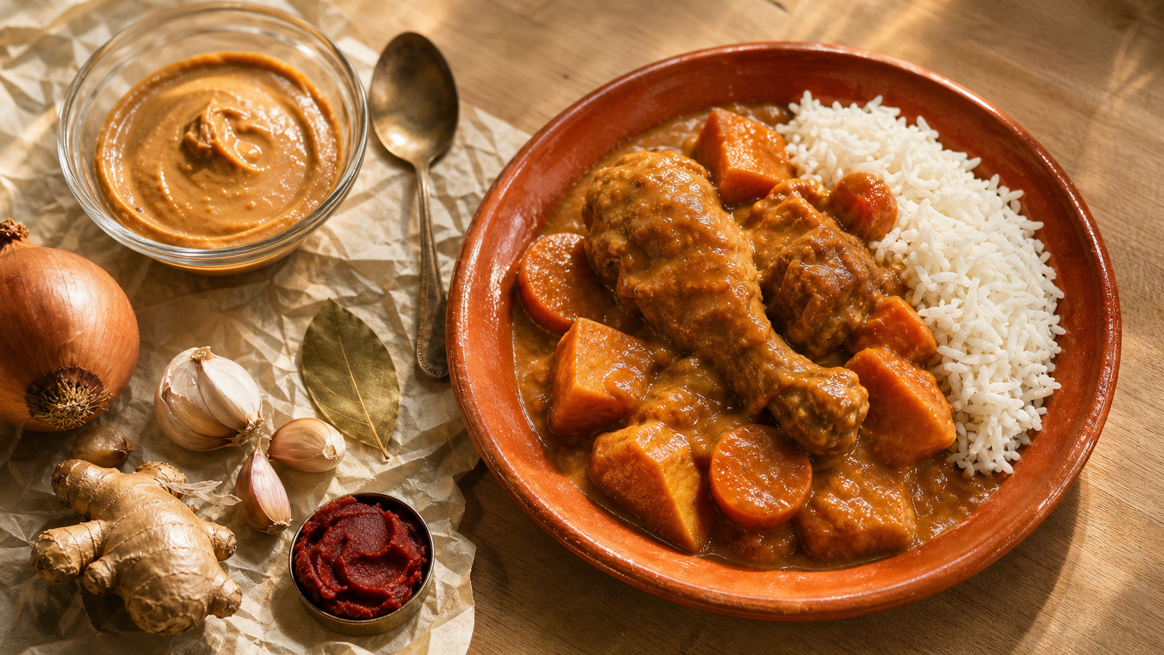 Mafé, met africain : poulet en sauce arachide