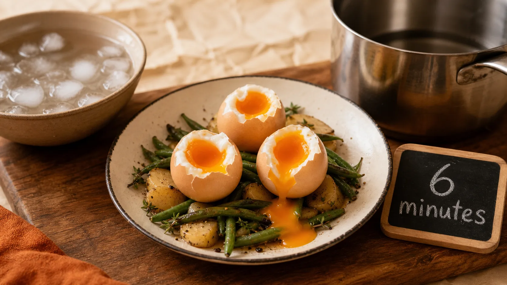Oeuf mollet temps de cuisson : 6 minutes