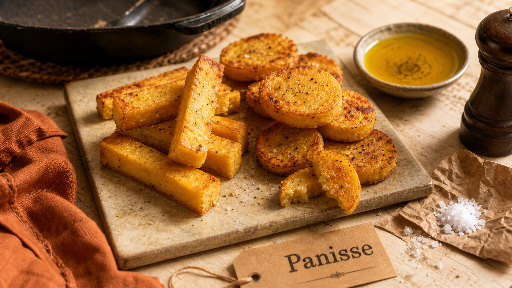 Panisse marseillaise croustillante : bâtonnets dorés