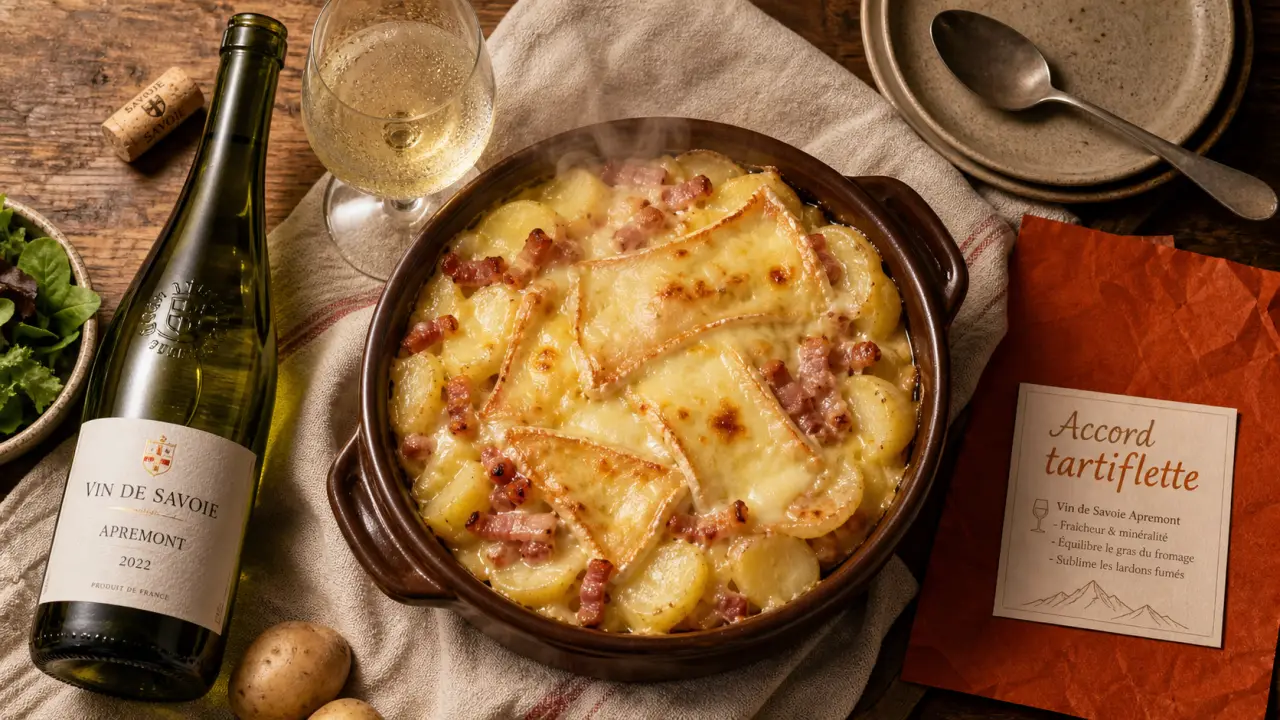 Quel vin avec tartiflette : accord idéal vin blanc