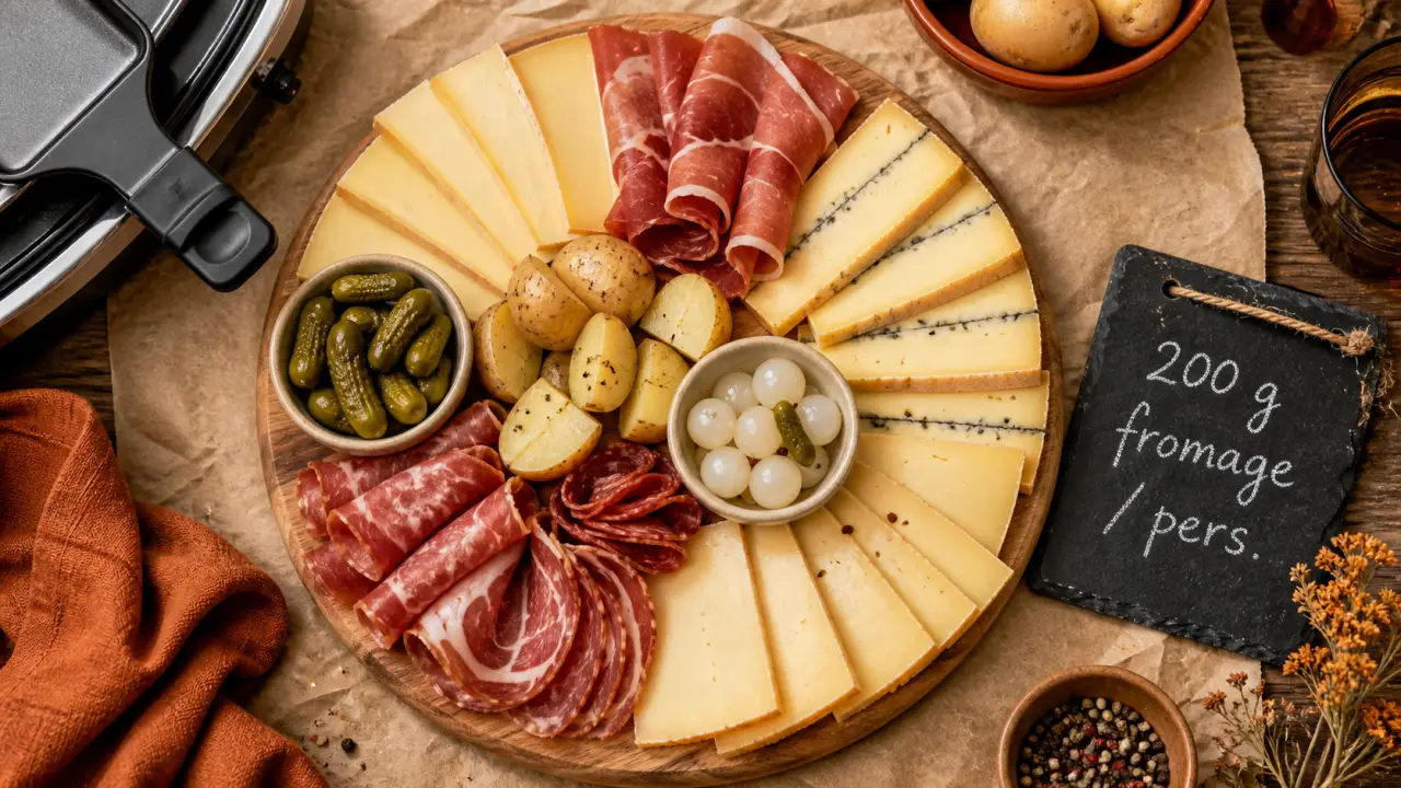 Raclette combien de fromage par personne : quantités idéales