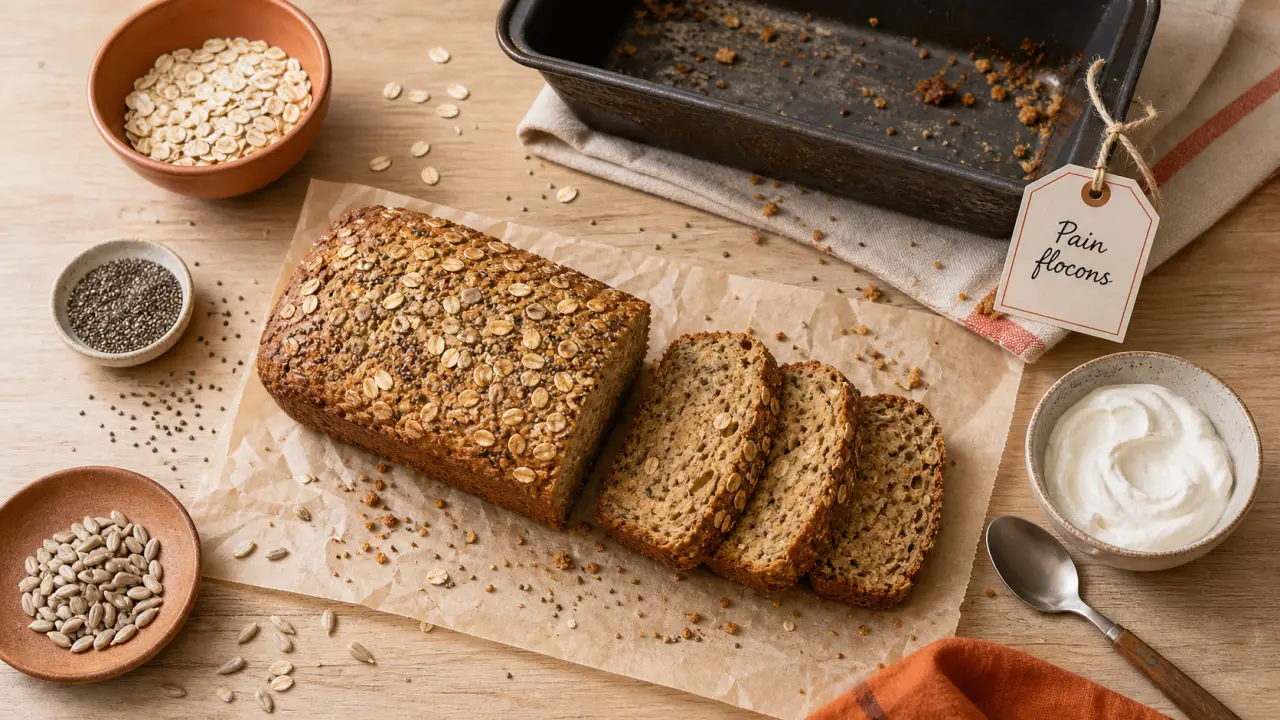 Recette pain flocon d'avoine sans farine : pain aux flocons d’avoine doré