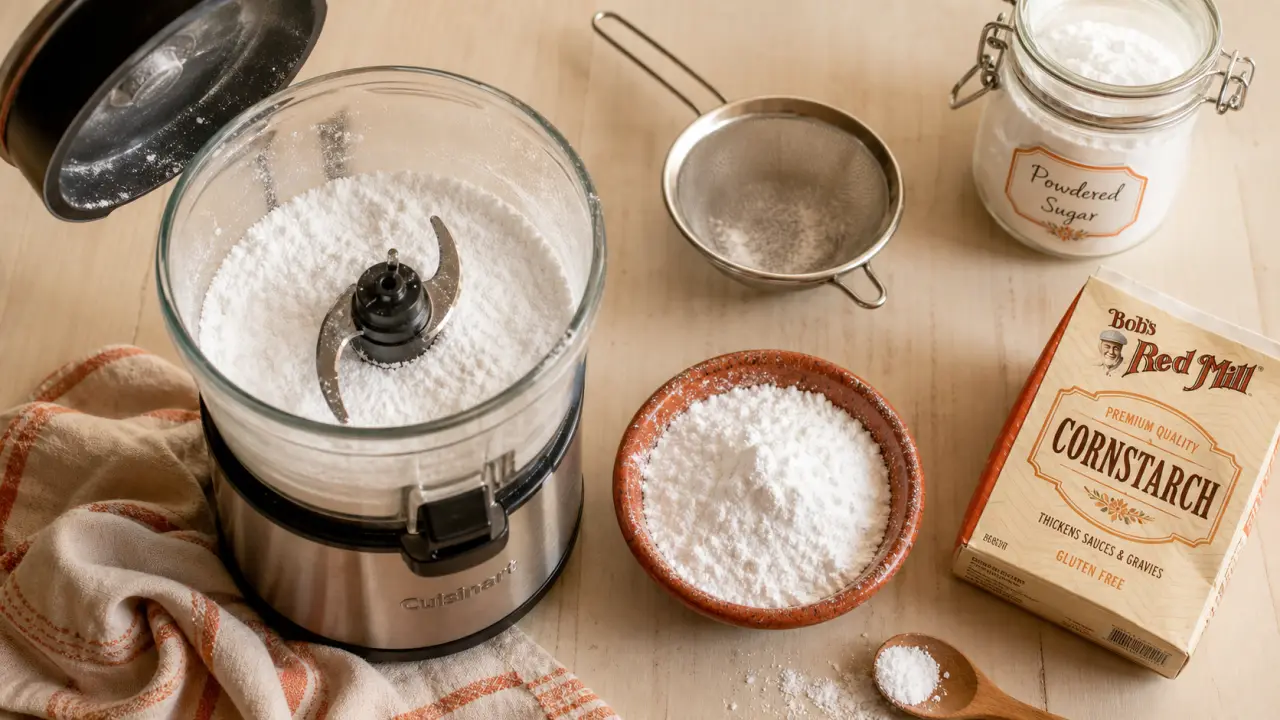 Recette sucre glace maison express, sucre glace finement tamisé