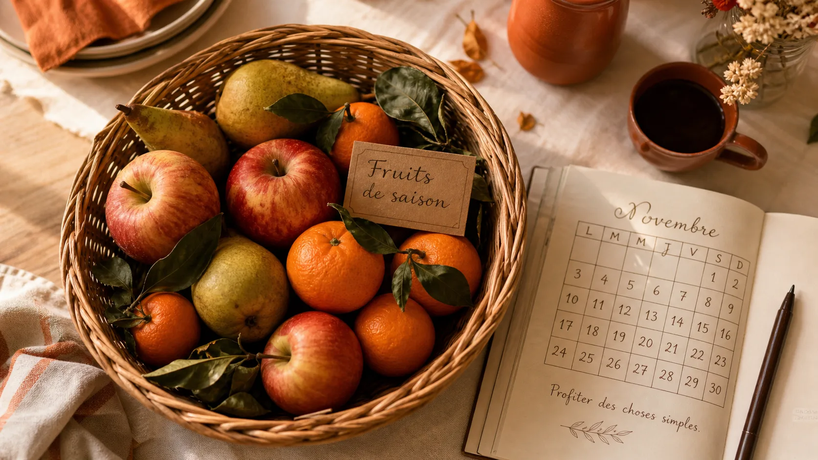 Saisonnalité des fruits : panier de fruits de saison, calendrier mois par mois