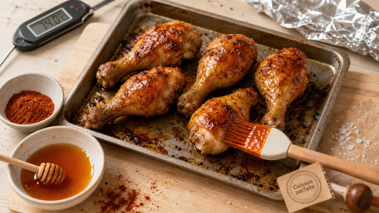 Temps de cuisson pour pilon de poulet : pilons dorés, peau croustillante