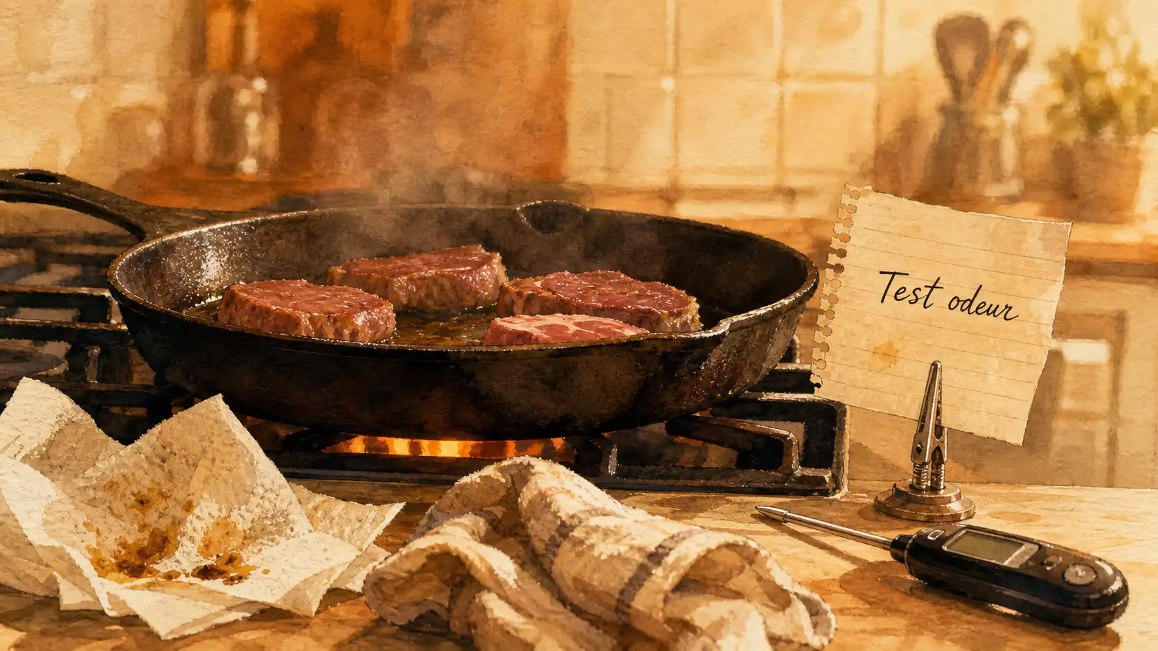 Viande qui sent fort à la cuisson : test odeur pendant la cuisson