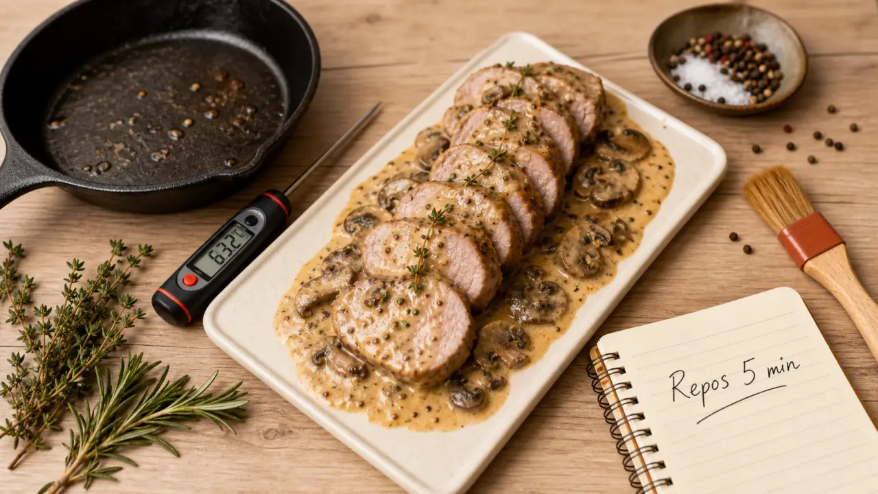 Cuisiner des filets mignons de porc à 64-70°C : filet tendre, thermomètre