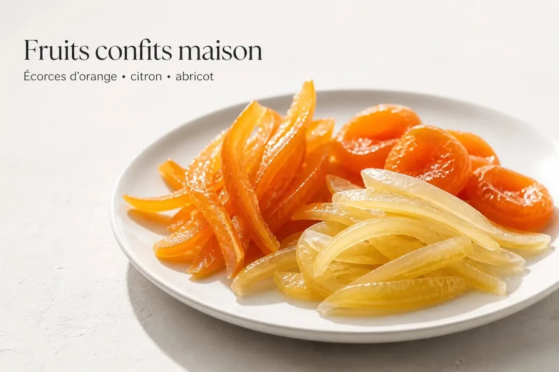 Recettes fruit confit maison avec écorces d’orange confites brillantes