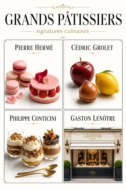 Pâtissier connu : composition éditoriale des grands chefs et de leurs desserts signatures